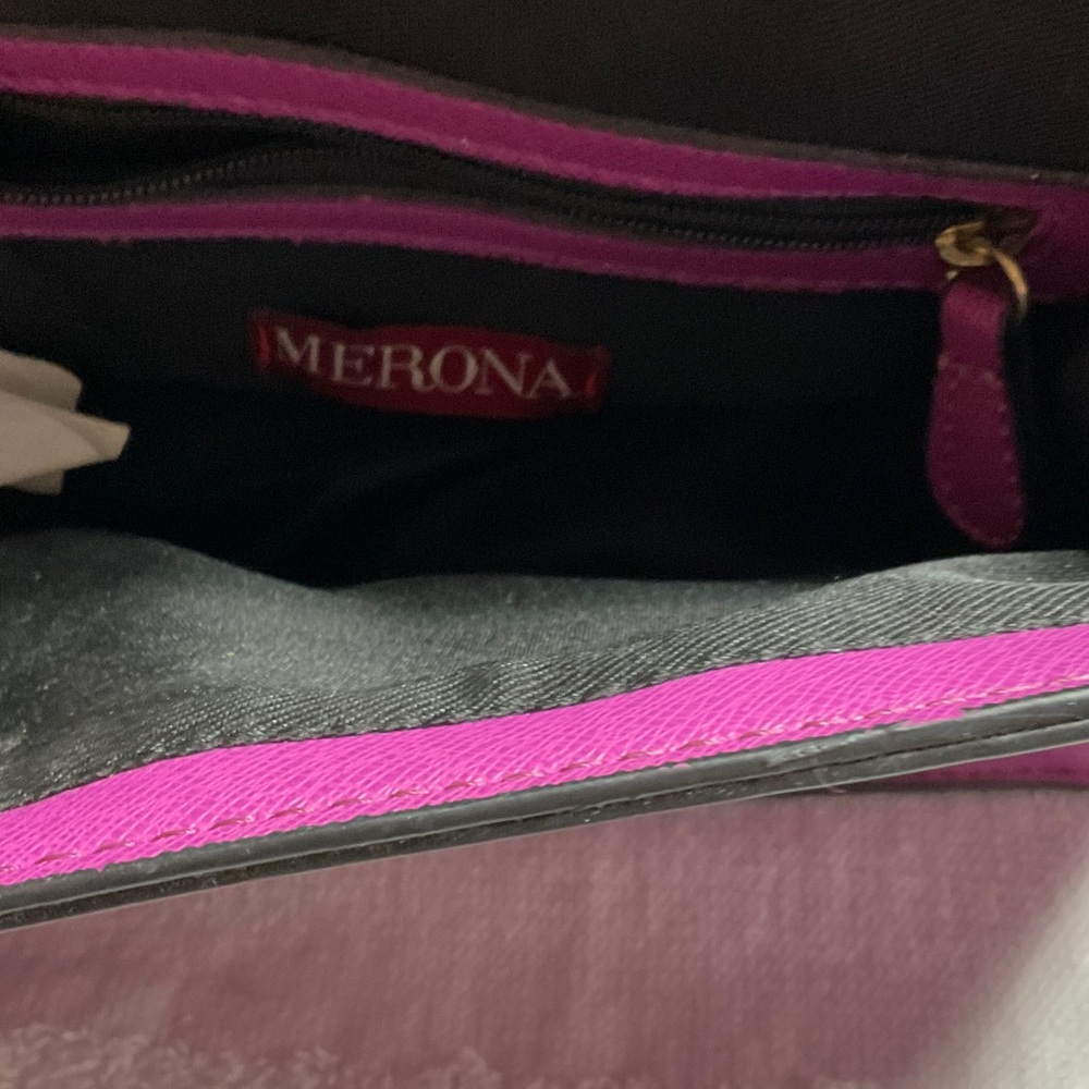 Merona Magenta Crossbody Bag with Bow Accent - Picture 5 of 6